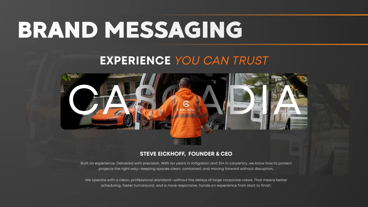 Cascadia brand messaging